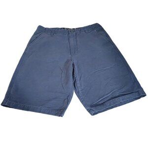 Billabong Men's Sz 30 Blue 100% Cotton Flat Front Pockets Bermuda Chino Shorts
